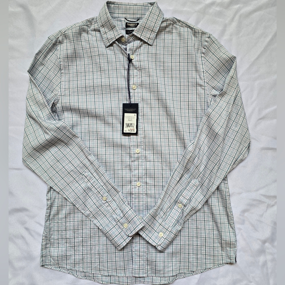 Faherty NWT The Movement Casual Button Down Shirt Size S